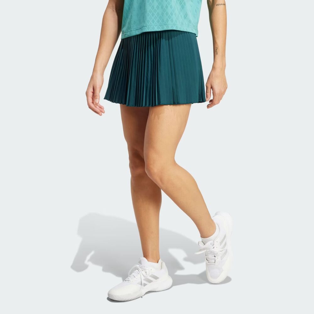 adidas Tennis Pro climacool Pleated Tennis Skirt Green JM4731 Women’s Medium NEW - Picture 10 of 16